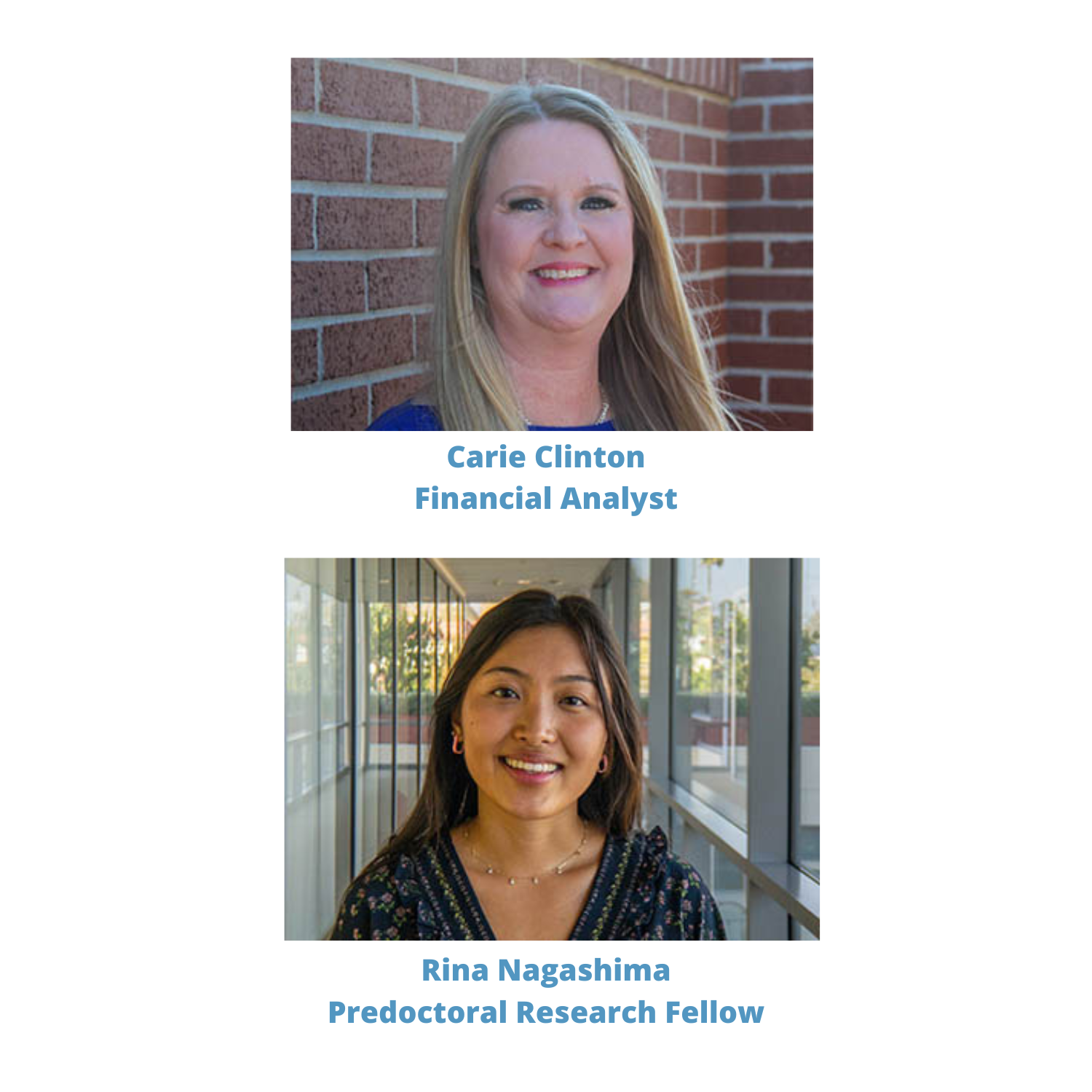 headshot of Carie Clinton and Rina Nagashima