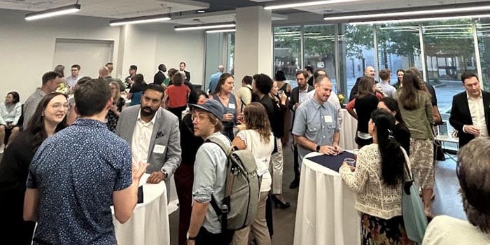 Photograph of a crowd of people at the CPL Sacramento office launch event in August 2025.
