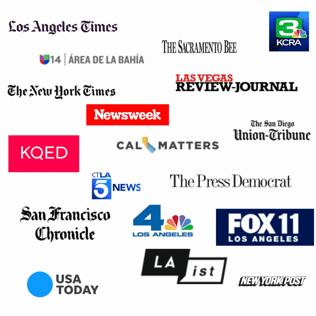 A GIF showing headlines from news outlets about CPL's affordability report