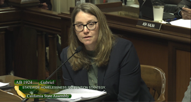 Photograph of Janey Rountree testifying