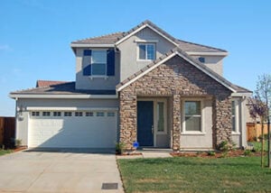 Photo of a house in the suburbs of California