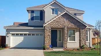 Photo of a house in the suburbs of California