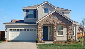 Photo of a house in the suburbs of California