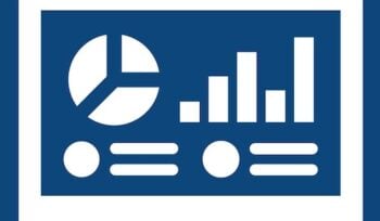Illustration of a dashboard, idea, with a pie chart and bar chart