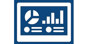 Illustration of a dashboard, idea, with a pie chart and bar chart